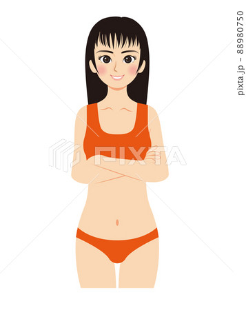 水着ポーズ女性 88980750