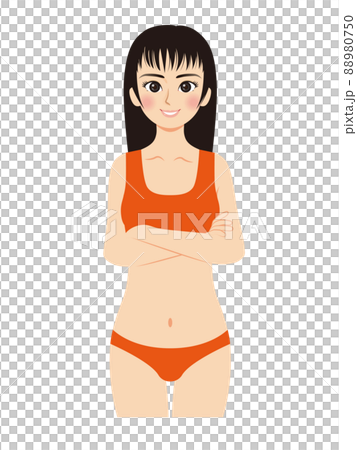 水着ポーズ女性 88980750