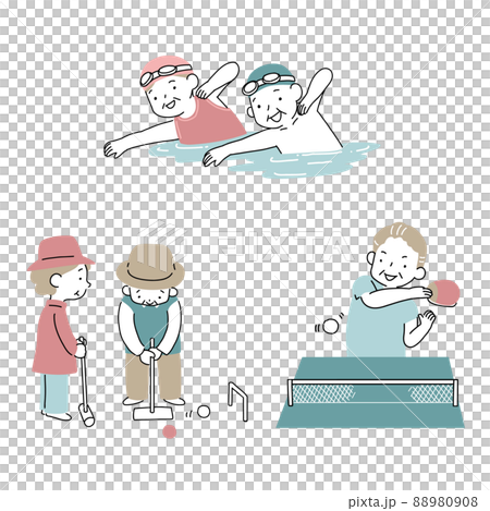 趣味を楽しむシニア3 88980908