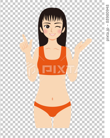 Swimsuit pose woman Swimsuit pose woman 88980948