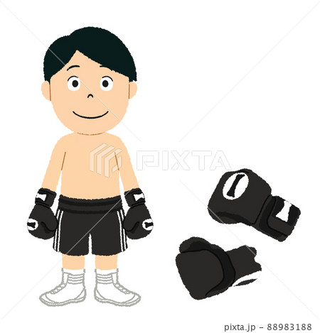 ボクシング男子のイラストのイラスト素材 81