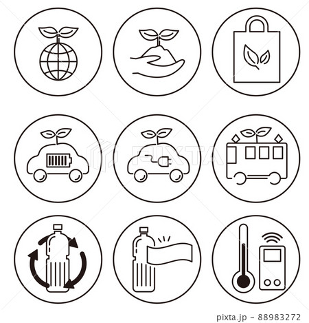 エコロジーテーマ　アイコンセット 88983272