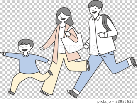 Parent and child running Parent and child running 88985638