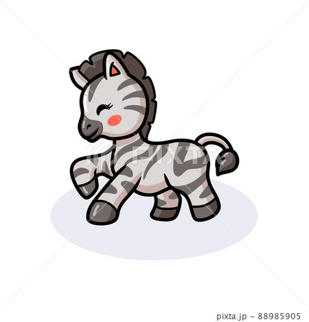 Cute happy baby zebra cartoon Cute happy baby zebra cartoon 88985905
