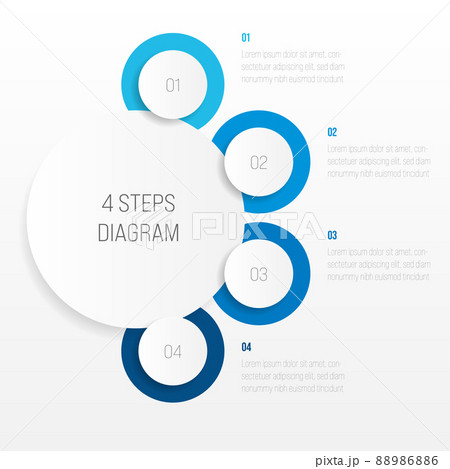 4 steps process modern infographic diagram 88986886