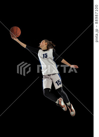 Sportive Teen Girl Basketball