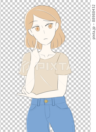 Thinking woman 88988432