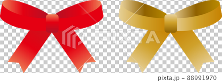 Red golden ribbon ribbon knot butterfly knot decoration set Red golden ribbon ribbon knot butterfly knot decoration set 88991970