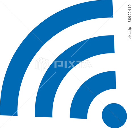 Wi-Fi アイコン マーク 青 横 Wi-Fi アイコン マーク 青 横 88992410