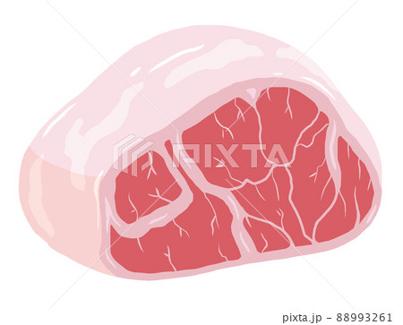 高級ブロック肉のイラスト【牛豚・霜降り・食肉加工・脂身】 高級ブロック肉のイラスト【牛豚・霜降り・食肉加工・脂身】 88993261