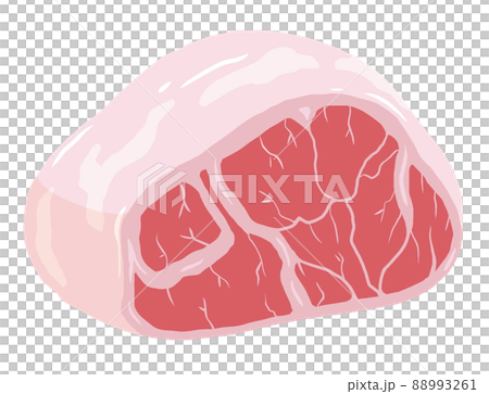 高級ブロック肉のイラスト【牛豚・霜降り・食肉加工・脂身】 高級ブロック肉のイラスト【牛豚・霜降り・食肉加工・脂身】 88993261