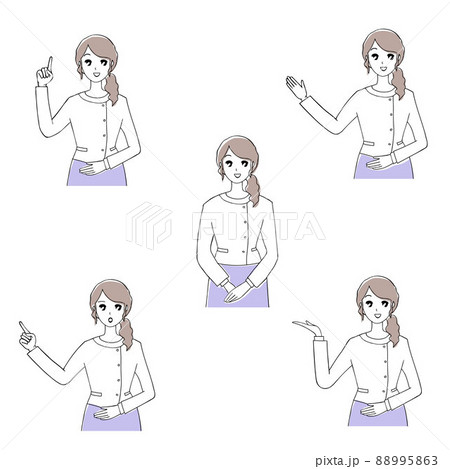 ビジネスウーマン　いろいろなポーズセット 88995863