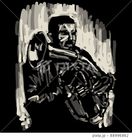 Sketch of jazz man hand draw  88996862