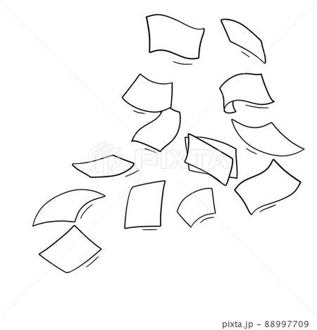 flying papers clipart
