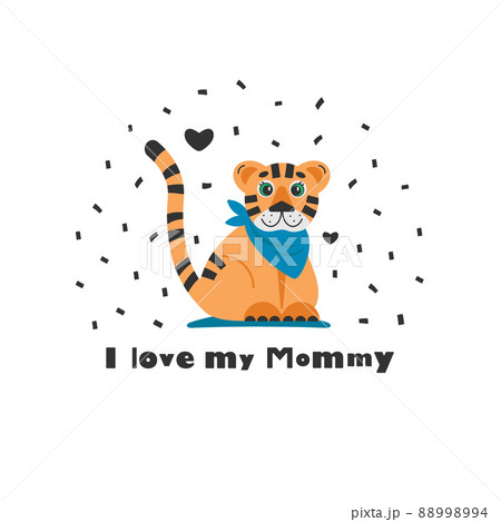 happy tiger family cute concept illustration 88998994