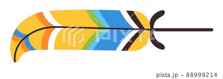 Colorful feather, plumelet of exotic bird animal 88999214