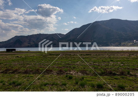 海ノ口駅付近から見る木崎湖　仁科三湖 89000205