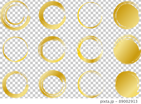 Brush circle set gold 89002913