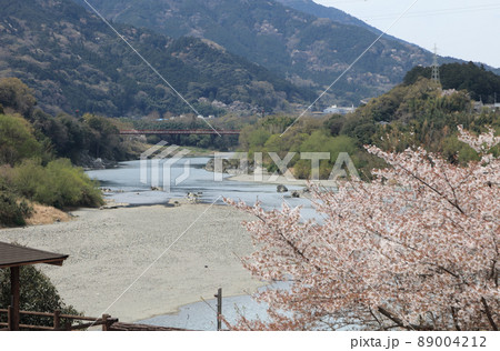 吉野川中流域、春の「美濃田の淵」(徳島県東みよし町) 吉野川中流域、春の「美濃田の淵」(徳島県東みよし町) 89004212
