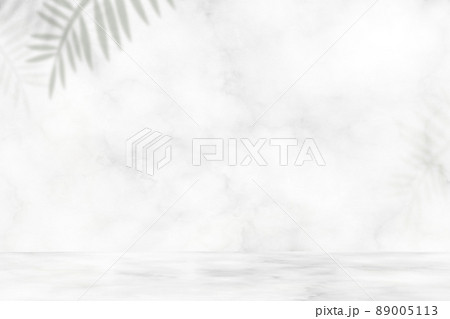 .葉の影と白のボタニカルなドレープ背景 89005113