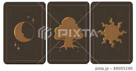 Tarot card illustration collection. Fortune tellers cards set.  89005290