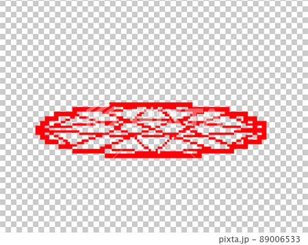 赤い魔法陣(ドット絵) 89006533