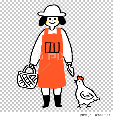 Agriculture, farmer's work landscape illustration 89009843