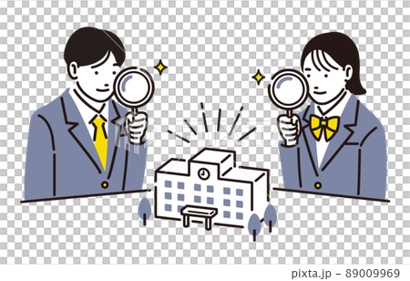 人物 志望校を探す高校生の男女 89009969