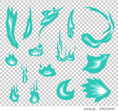 Set of blue flame illustrations Set of blue flame illustrations 89010945