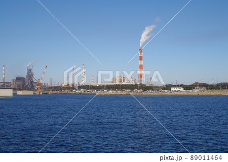 鹿島港の製鉄所の景色 鹿島港の製鉄所の景色 89011464