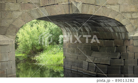 the last and only old stone bridge of the 18th century across the river in Russia the last and only old stone bridge of the 18th century across the river in Russia 89013282