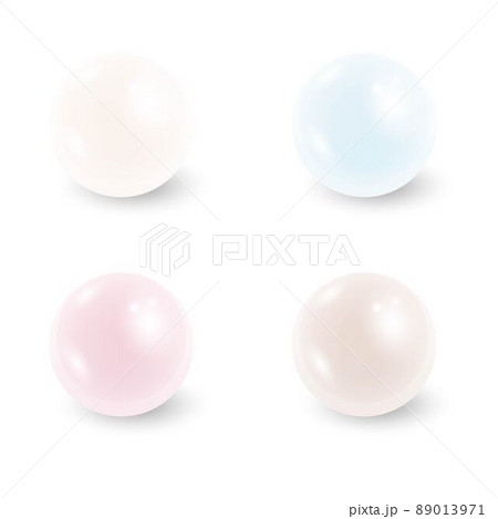 Pearls set isolated on white Pearls set isolated on white 89013971