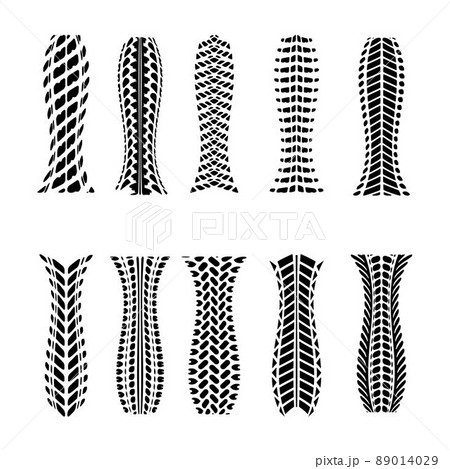 Tire tracks warp silhouette set 89014029