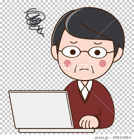 擔心的中年人和計算機 擔心的中年人和計算機 89014964