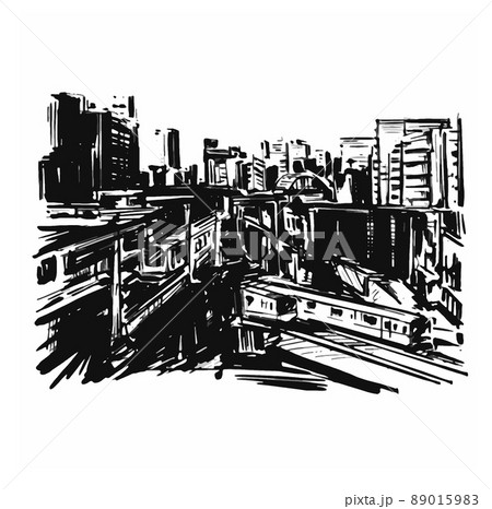 Sketch of Tokyo city Sketch of Tokyo city 89015983