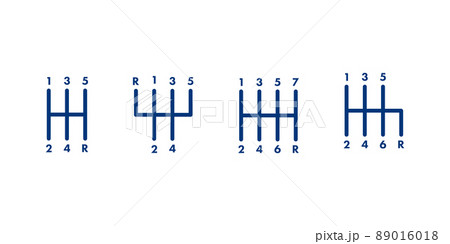 Manual Car transmission, Gear shifter. Vector stock illustration. 89016018
