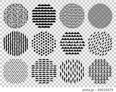 Hand-painted abstract pattern circular ornament set 89016879