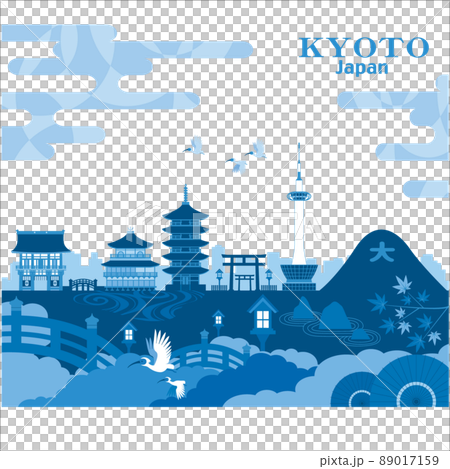 京都の街並シルエット 89017159