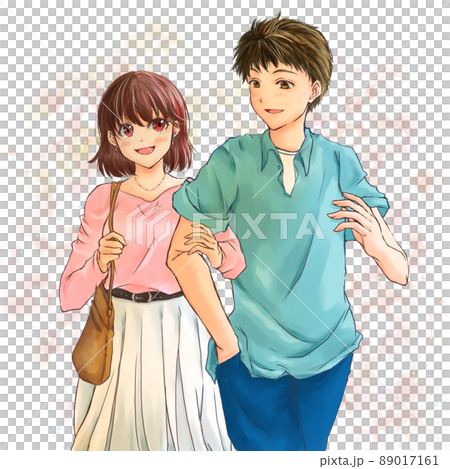 A couple walking in arms 89017161