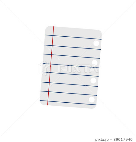 Notebook sheet. White blank page. Paper list from notepad. Notebook sheet. White blank page. Paper list from notepad. 89017940