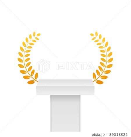 Gold, Silver, Bronze - First, Second and Third Places. Award laurel. Vector stock illustration. Gold, Silver, Bronze - First, Second and Third Places. Award laurel. Vector stock illustration. 89018322