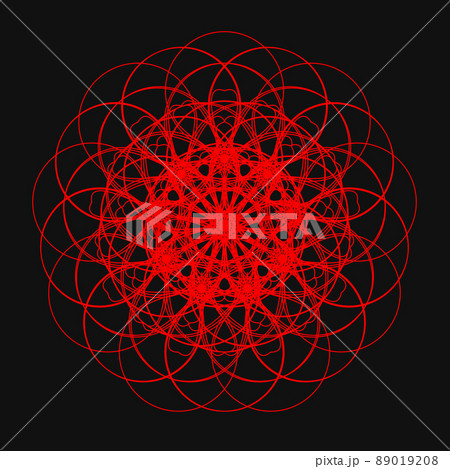 幾何学模様 フラクタル模様 曼荼羅 89019208