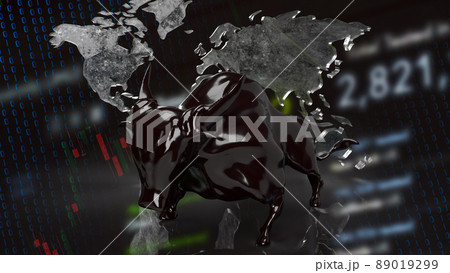 The black bull for business concept 3d rendering The black bull for business concept 3d rendering 89019299