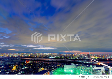東京夜景 ワイド 都心全景 東京夜景 ワイド 都心全景 89020793