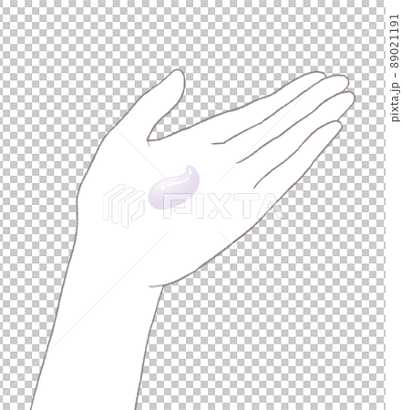 化粧品をなじませる女性の手 化粧品をなじませる女性の手 89021191
