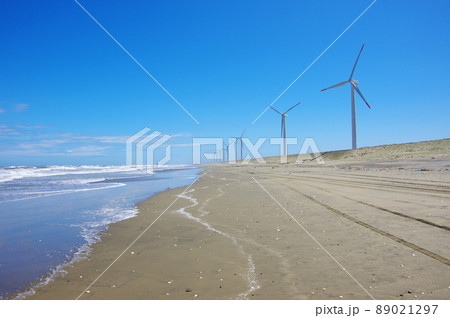 海沿いの風力発電／波崎ウインドファーム（茨城県神栖市） 89021297