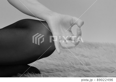 yoga pose closeup yoga pose closeup 89022496