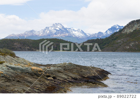 Lapataia bay landscape, Tierra del Fuego, Argentina 89022722