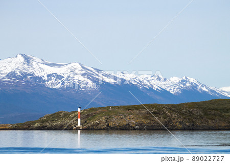 Navigation on Beagle channel, beautiful Argentina landscape 89022727