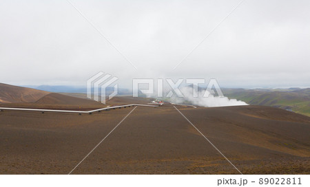 Viti crater with green water lake inside, Iceland 89022811